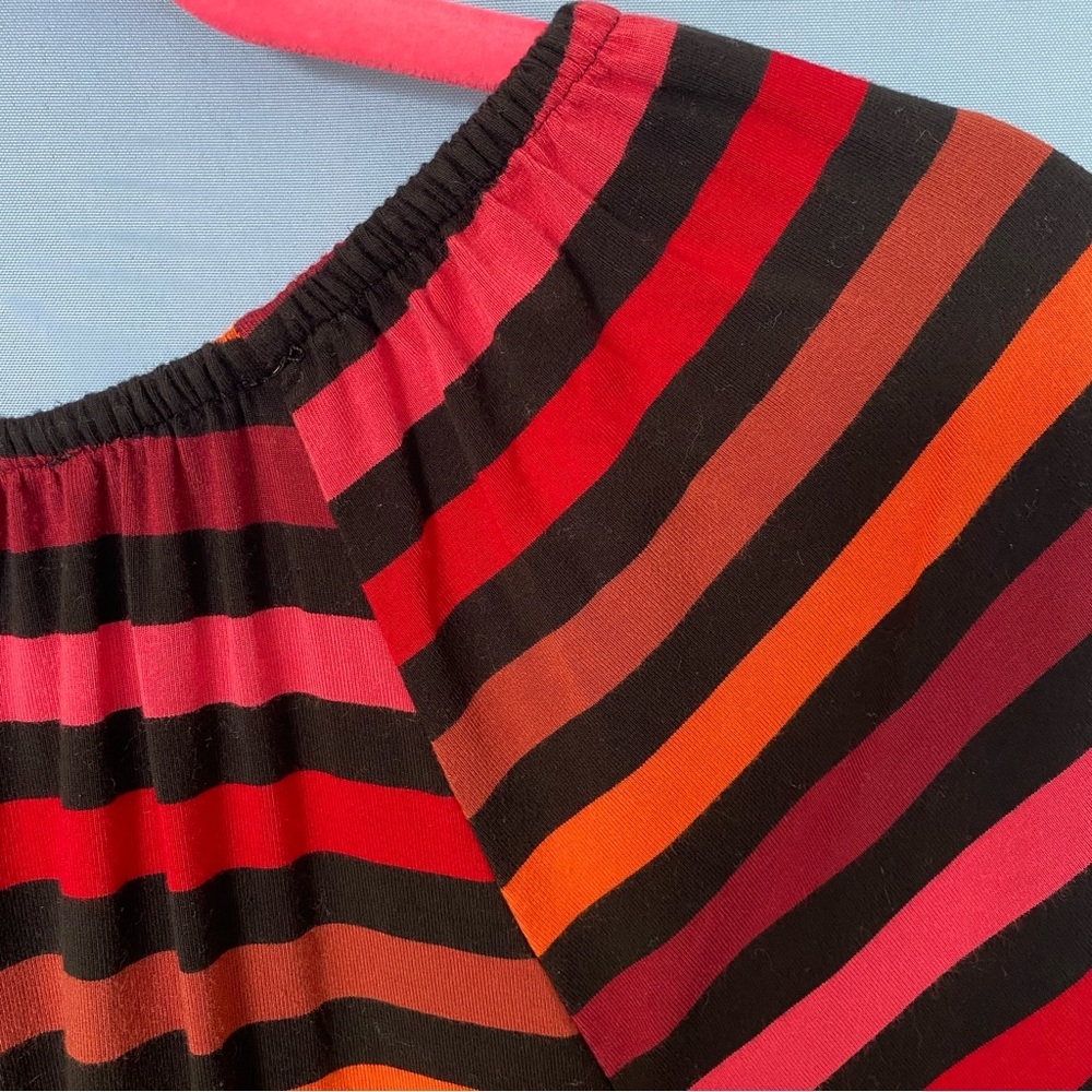 Catherine Malandrino Top Size Small Bright Striped Short Sleeve colorful - Picture 7 of 9